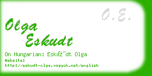 olga eskudt business card